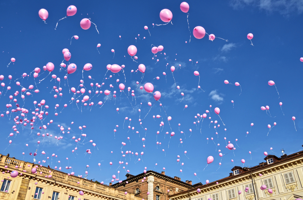 pink balloons